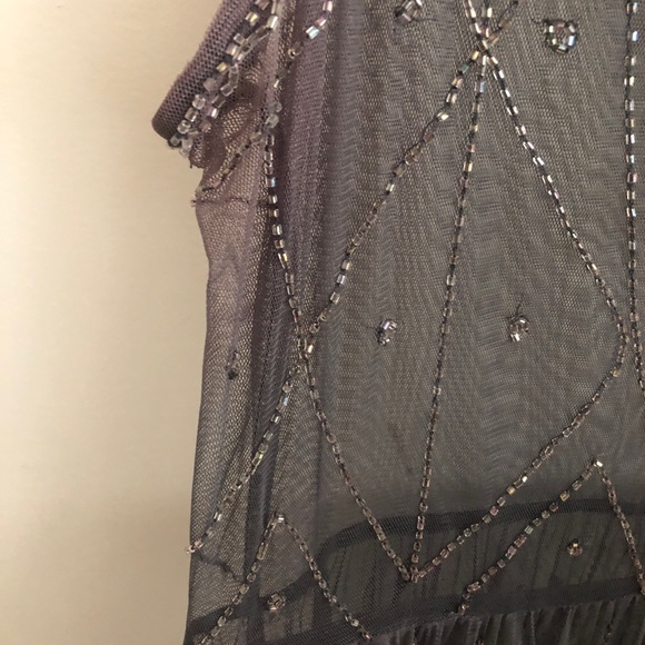 Free People Black Beaded Slip Sz M - Picture 2 of 3